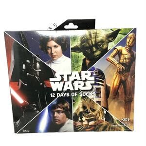 Planet Sox Disney STAR WARS 12 Days Of Socks L Kids Shoe Size:3-10